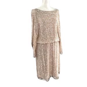 Patra Champagne Sequin Midi Dress